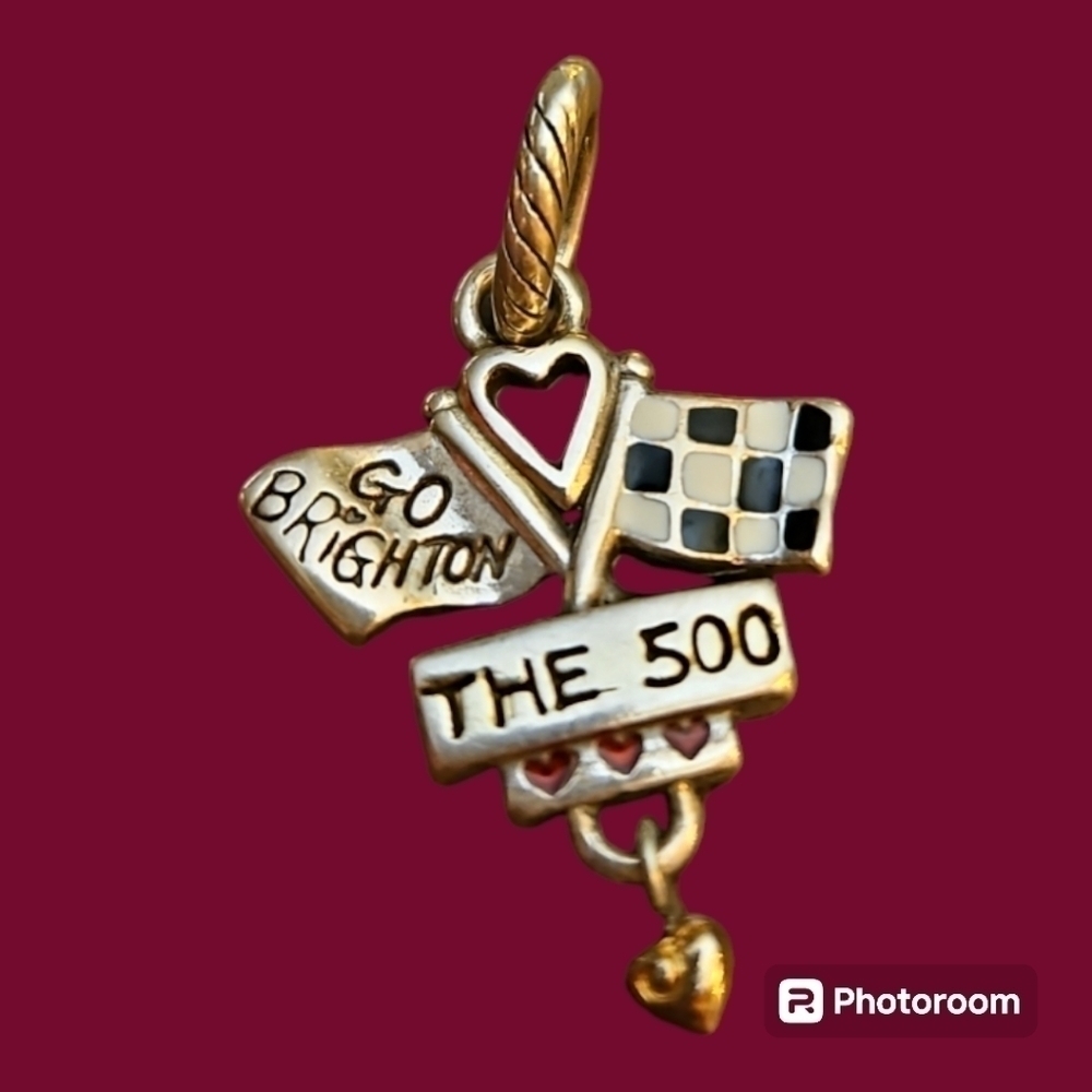 3/$30 BRIGHTON Indiana 500 Race Flag Charm
